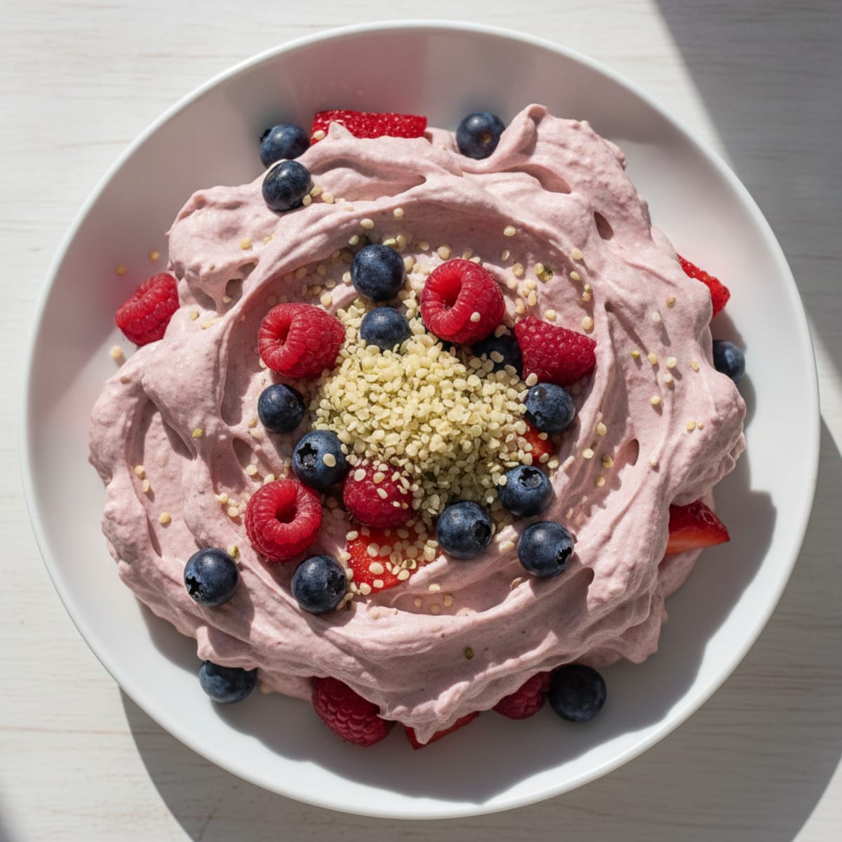 Silky Greek Yogurt Protein Mousse with Mixed Berries