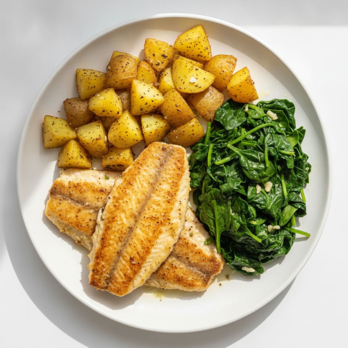 Pan-Seared Tilapia with Roasted Potatoes