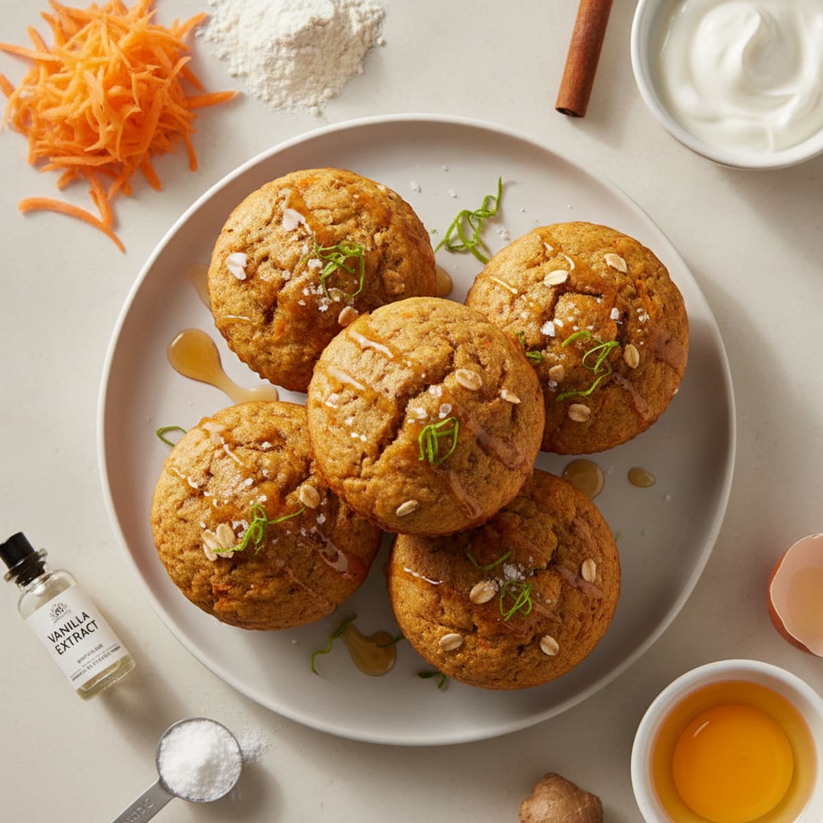 Spiced Carrot Protein Muffins