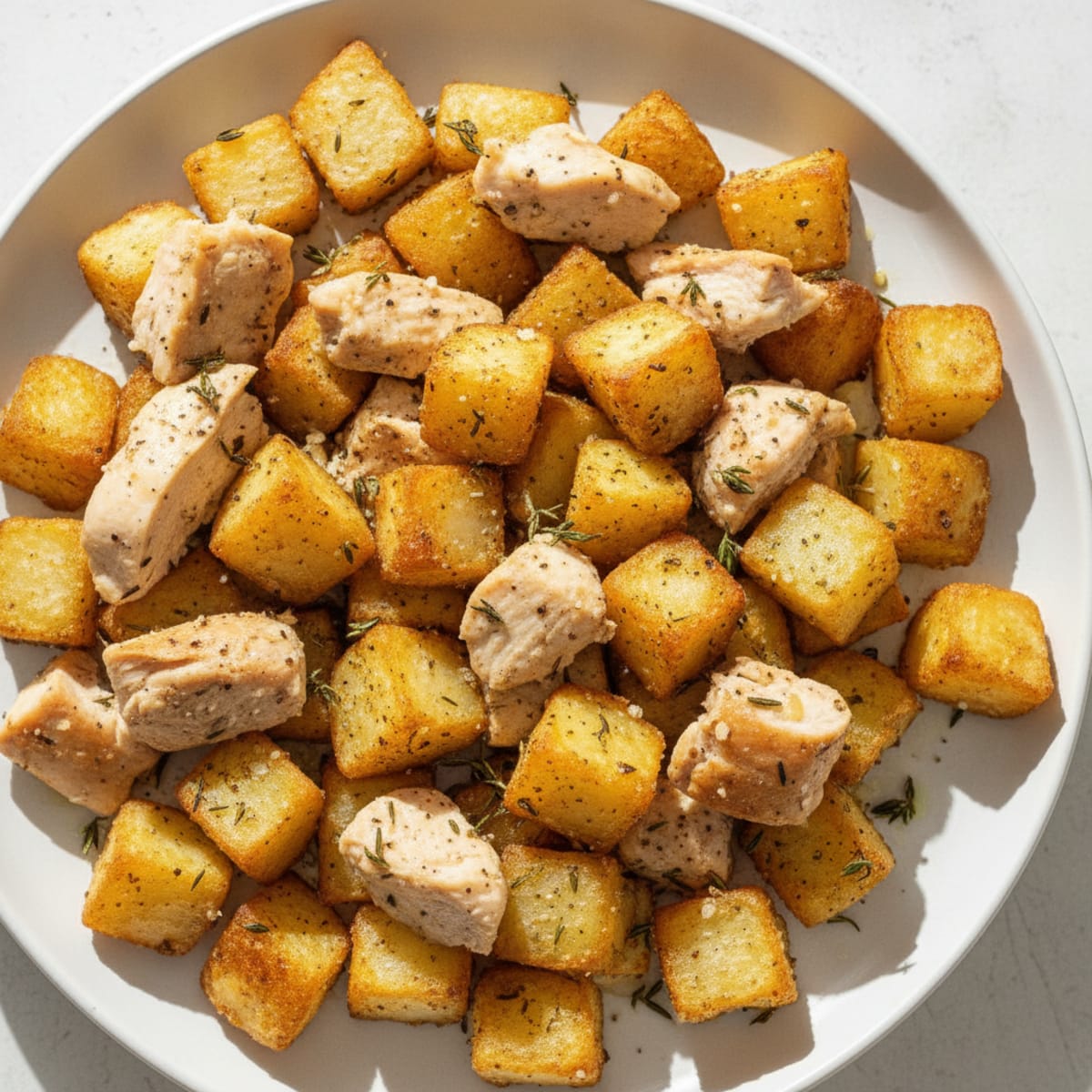 Air-Fried Diced Potatoes with Herbs