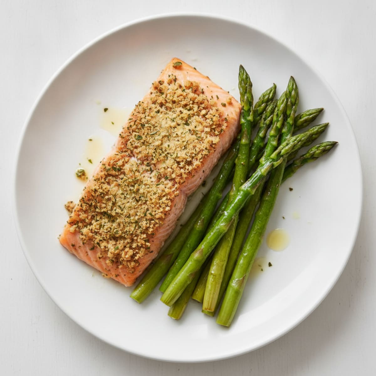 Herb-Crusted Salmon with Roasted Asparagus