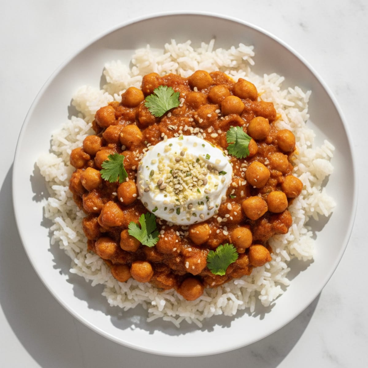 Indian Chickpea Masala with Basmati Rice