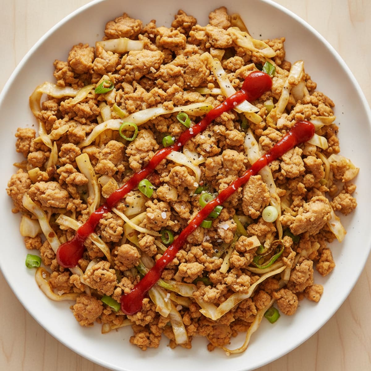 Turkey Egg Roll Skillet with Sriracha
