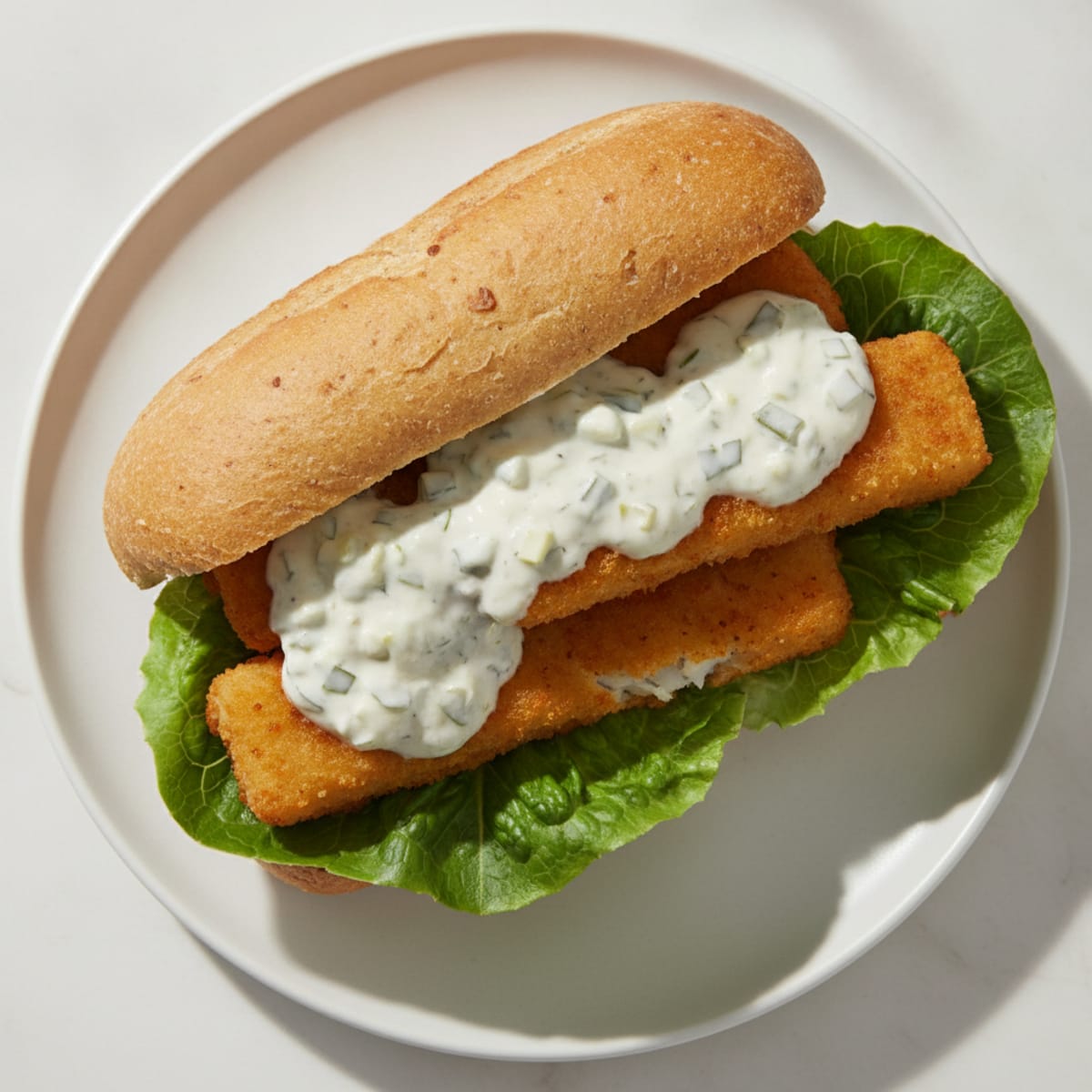Fish Finger Lettuce Sub with Tartar