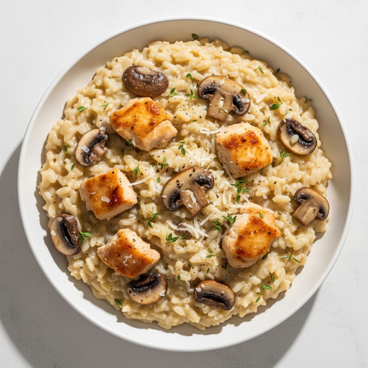 Creamy Parmesan Mushroom Risotto