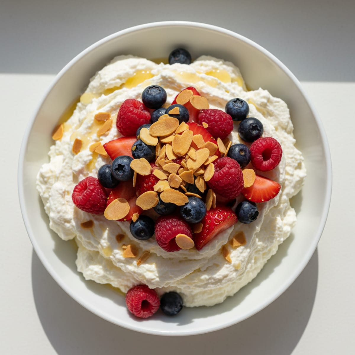 Greek Yogurt Protein Mousse with Mixed Berries