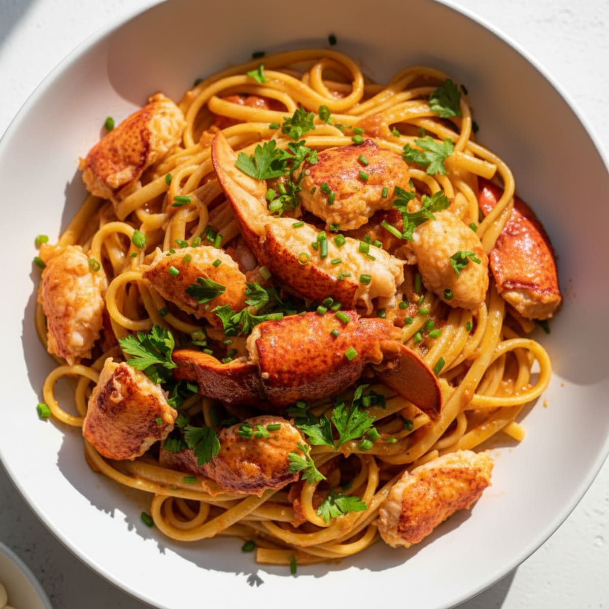 Lobster Bisque Pasta with Herbs