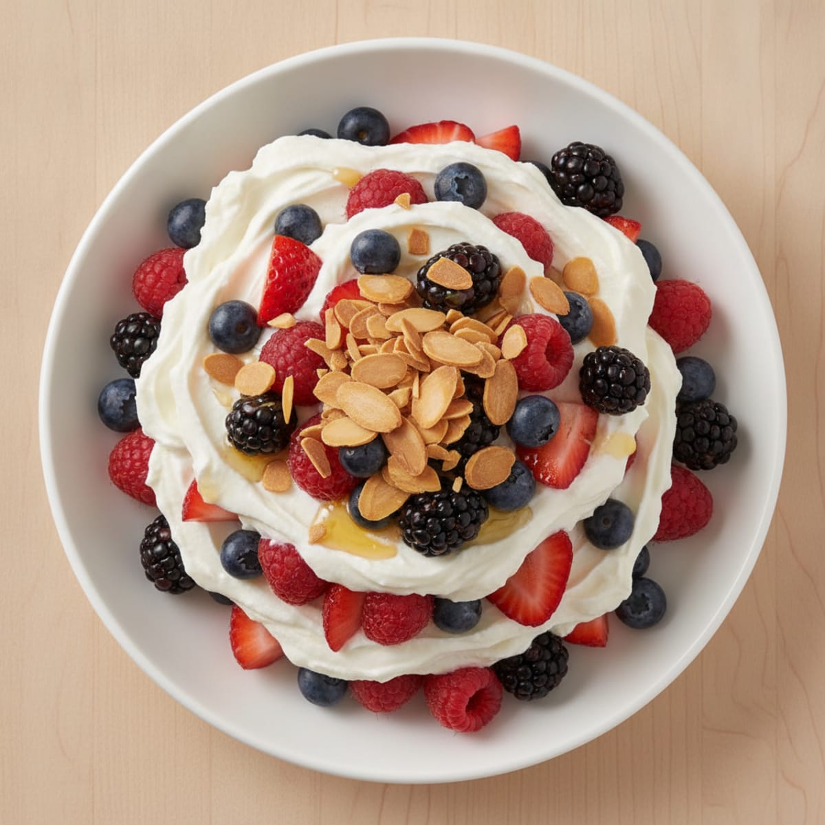 Greek Yogurt Protein Parfait with Mixed Berries