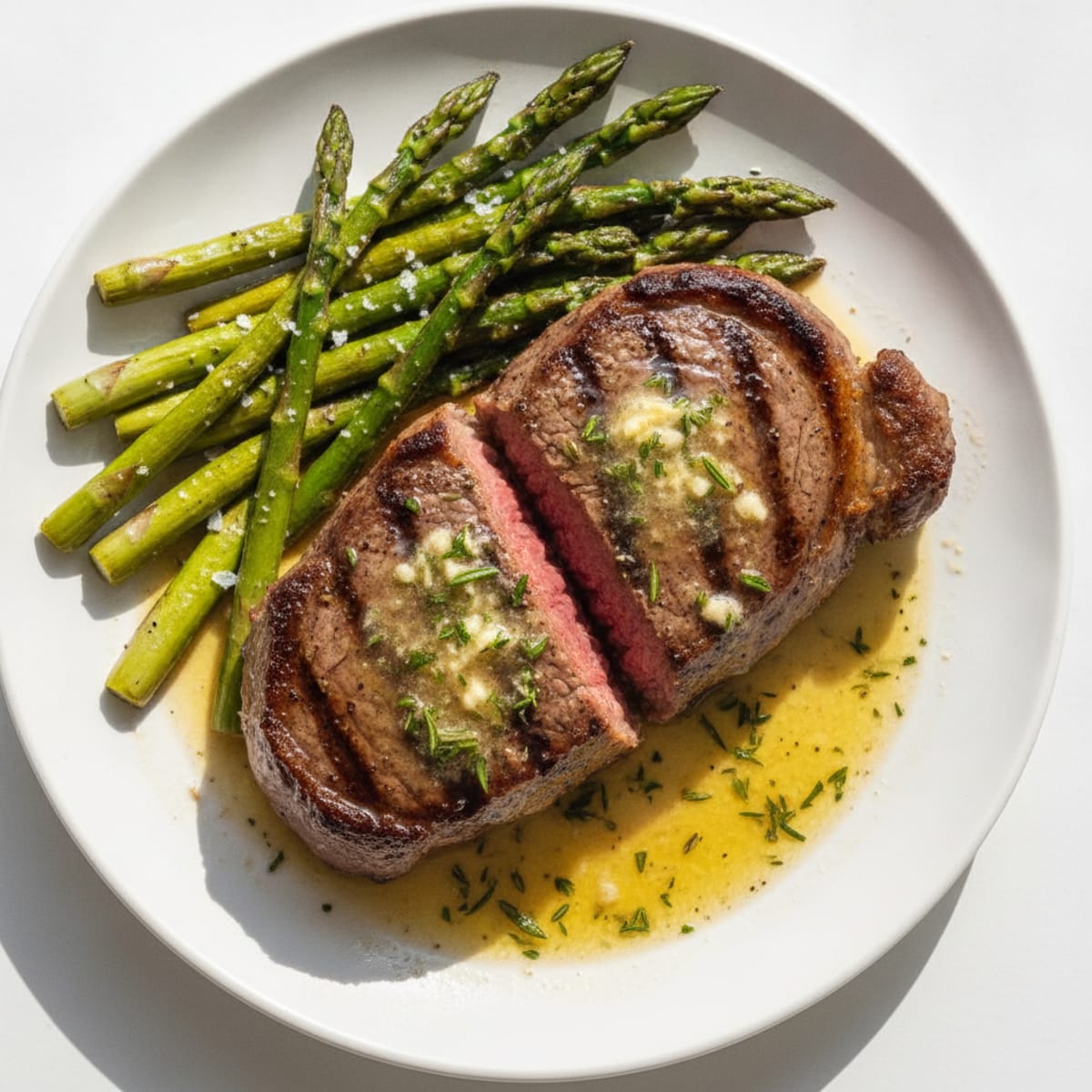 Celebration Steak with Garlic Herb Butter