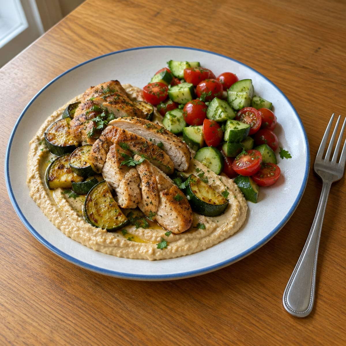 Mediterranean hummus platter