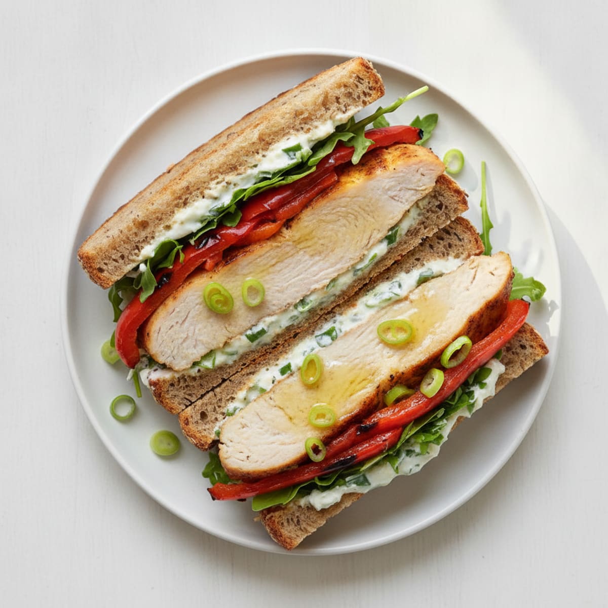 Citrus-Garlic Turkey Sandwich with Roasted Peppers