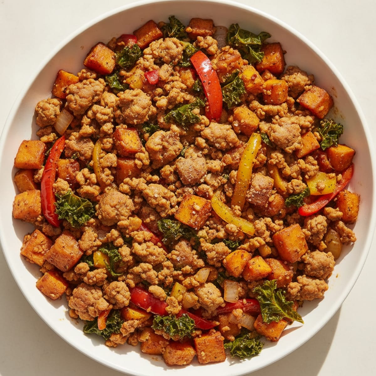 Turkey Sausage & Vegetable Breakfast Hash
