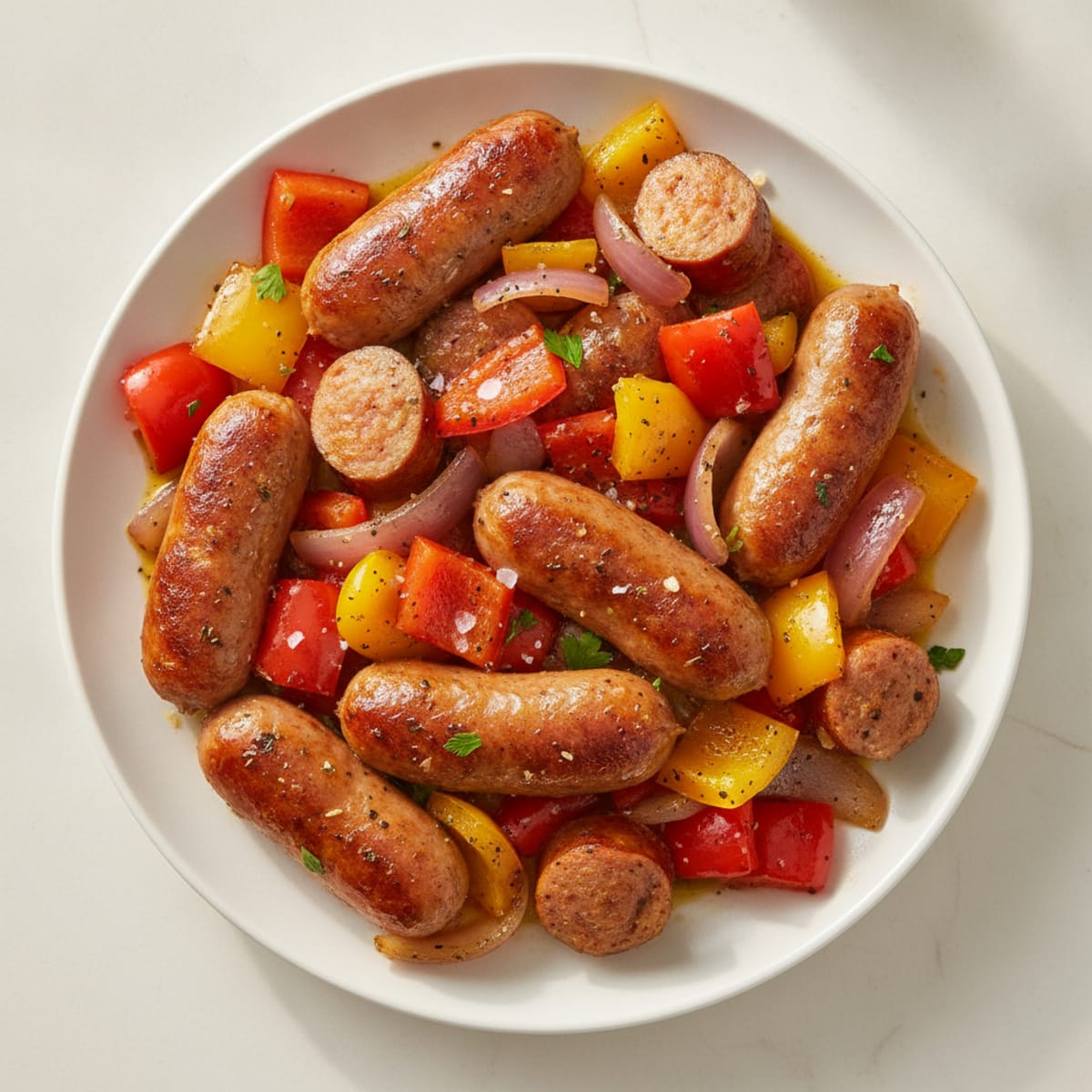 Chicken Sausage with Roasted Peppers