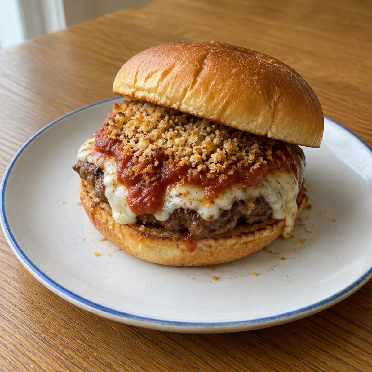 Mozzarella stick burger