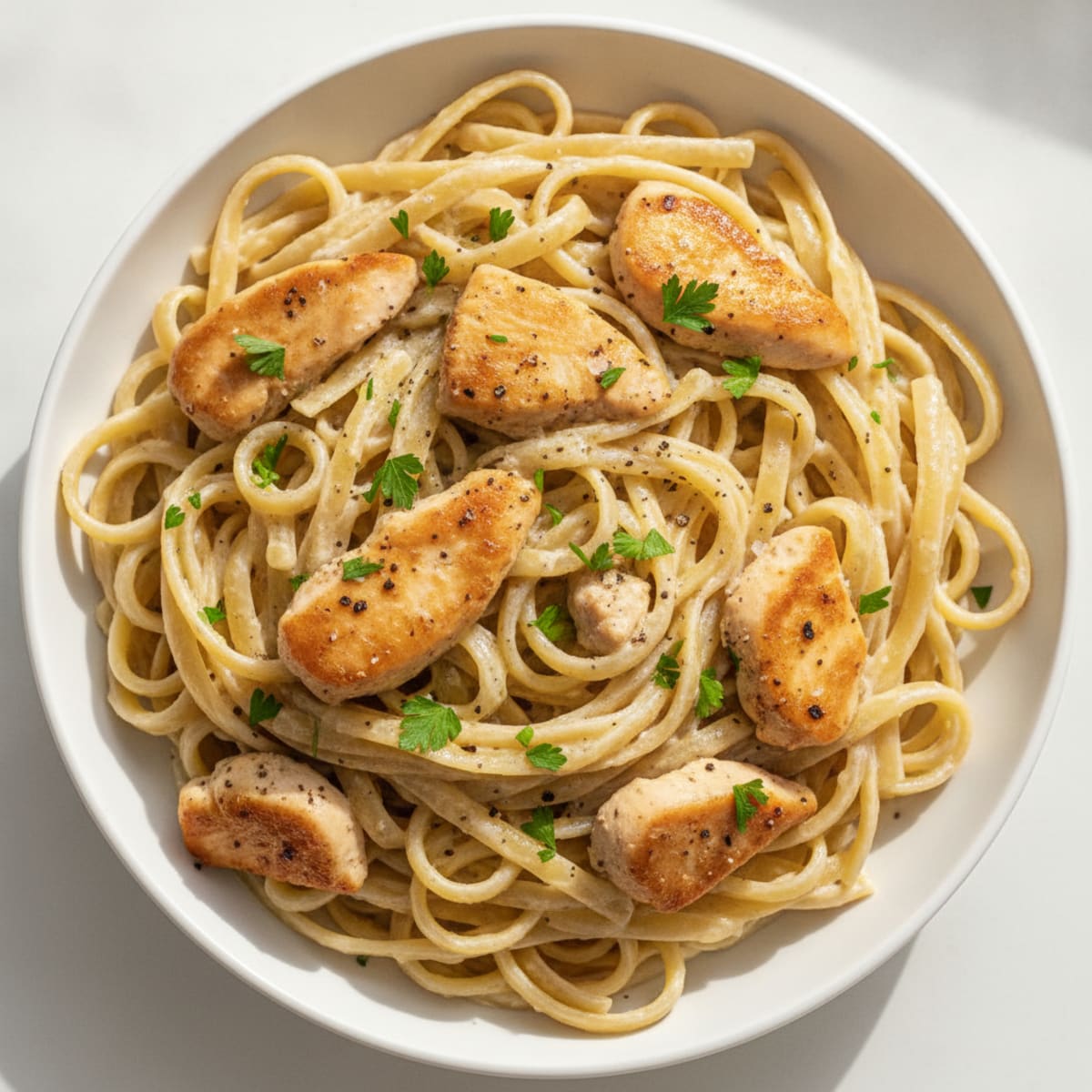 Creamy Chicken Alfredo with Fettuccine