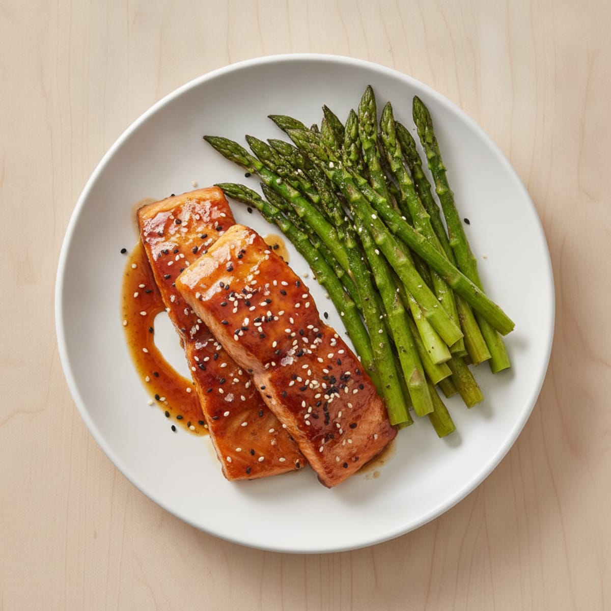 Teriyaki Glazed Salmon with Asparagus