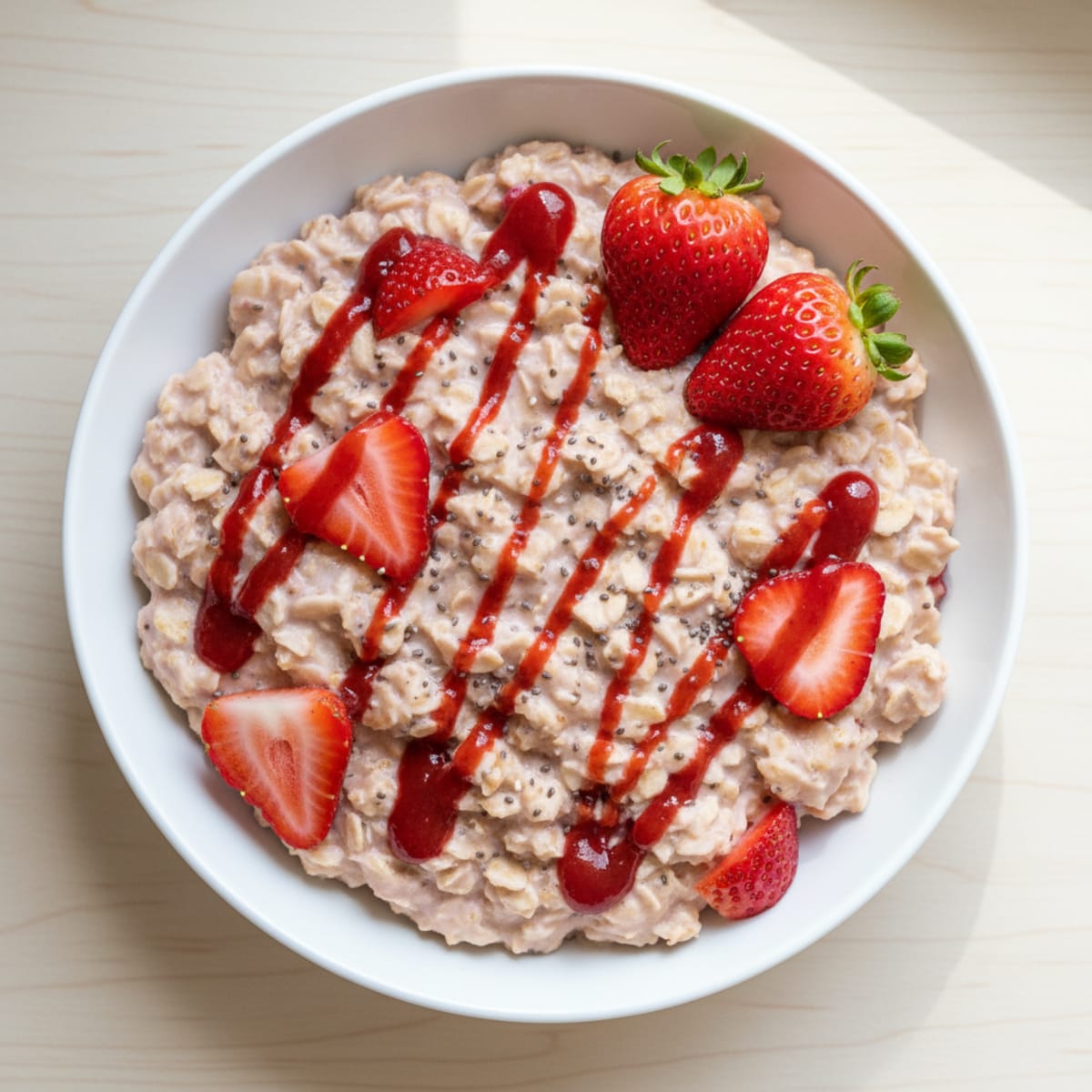 Strawberry Shortcake Overnight Oats
