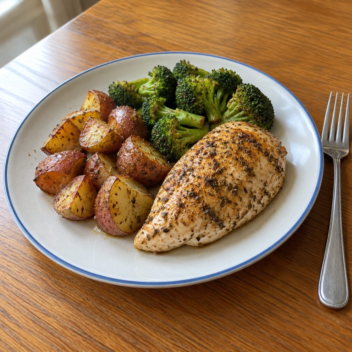 Lemon herb roasted chicken dinner
