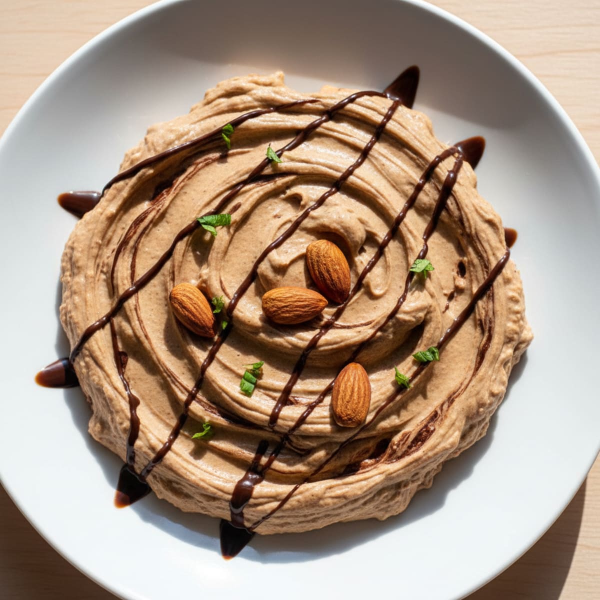 Creamy Vegan Protein Mousse with Almond Butter and Cocoa