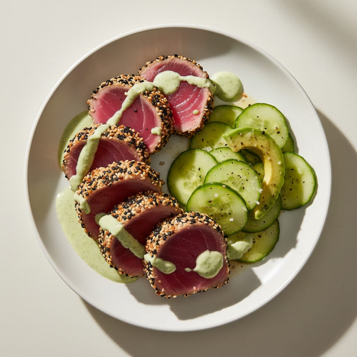 Pan-Seared Ahi Tuna with Wasabi Mayo
