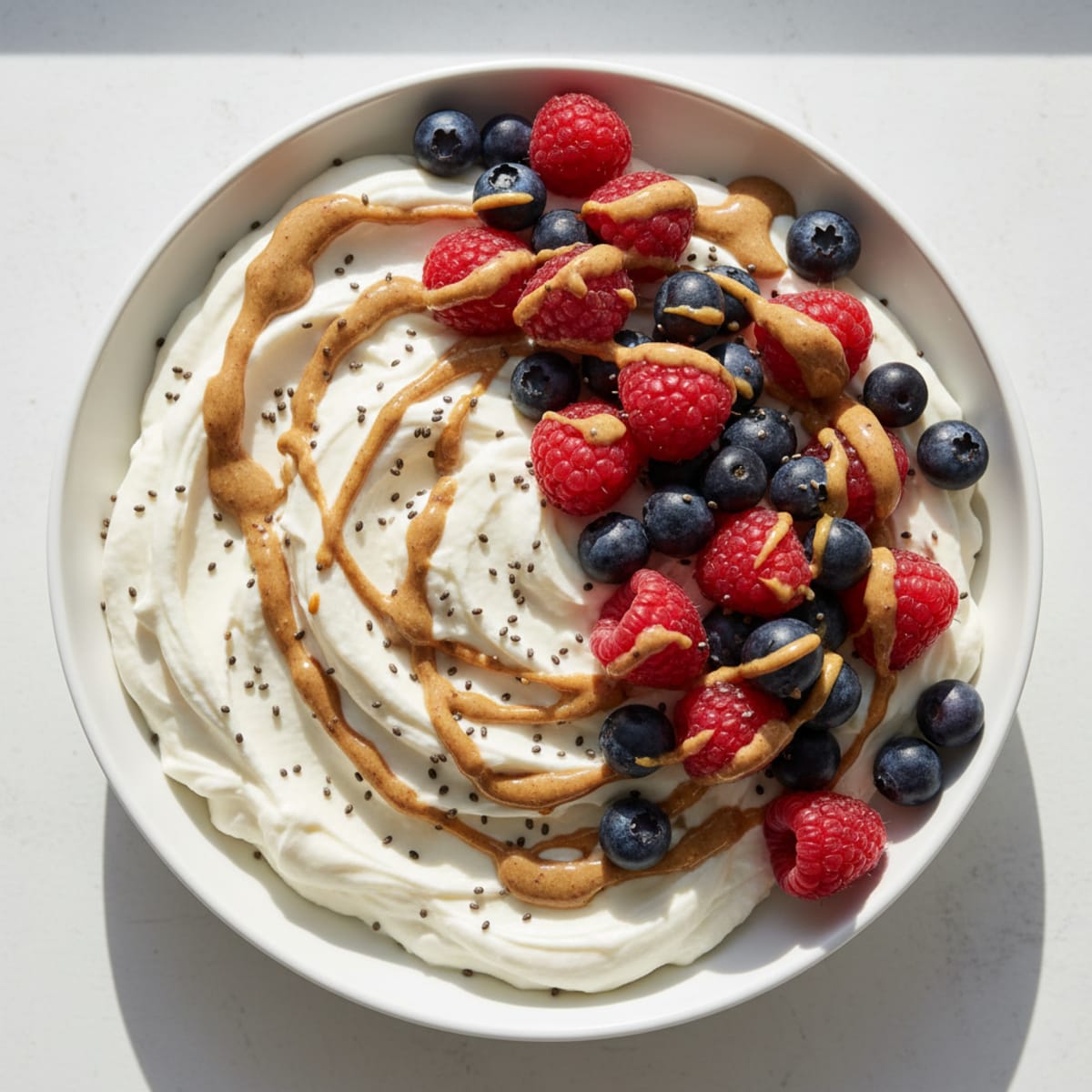 Silky Greek Yogurt Protein Mousse with Fresh Berries