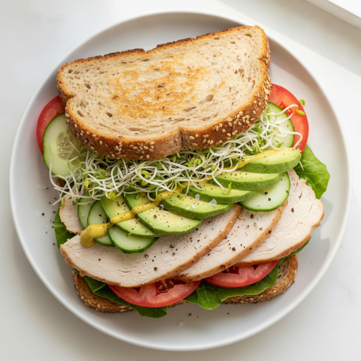 Chicken Deli Sandwich with Garden Vegetables