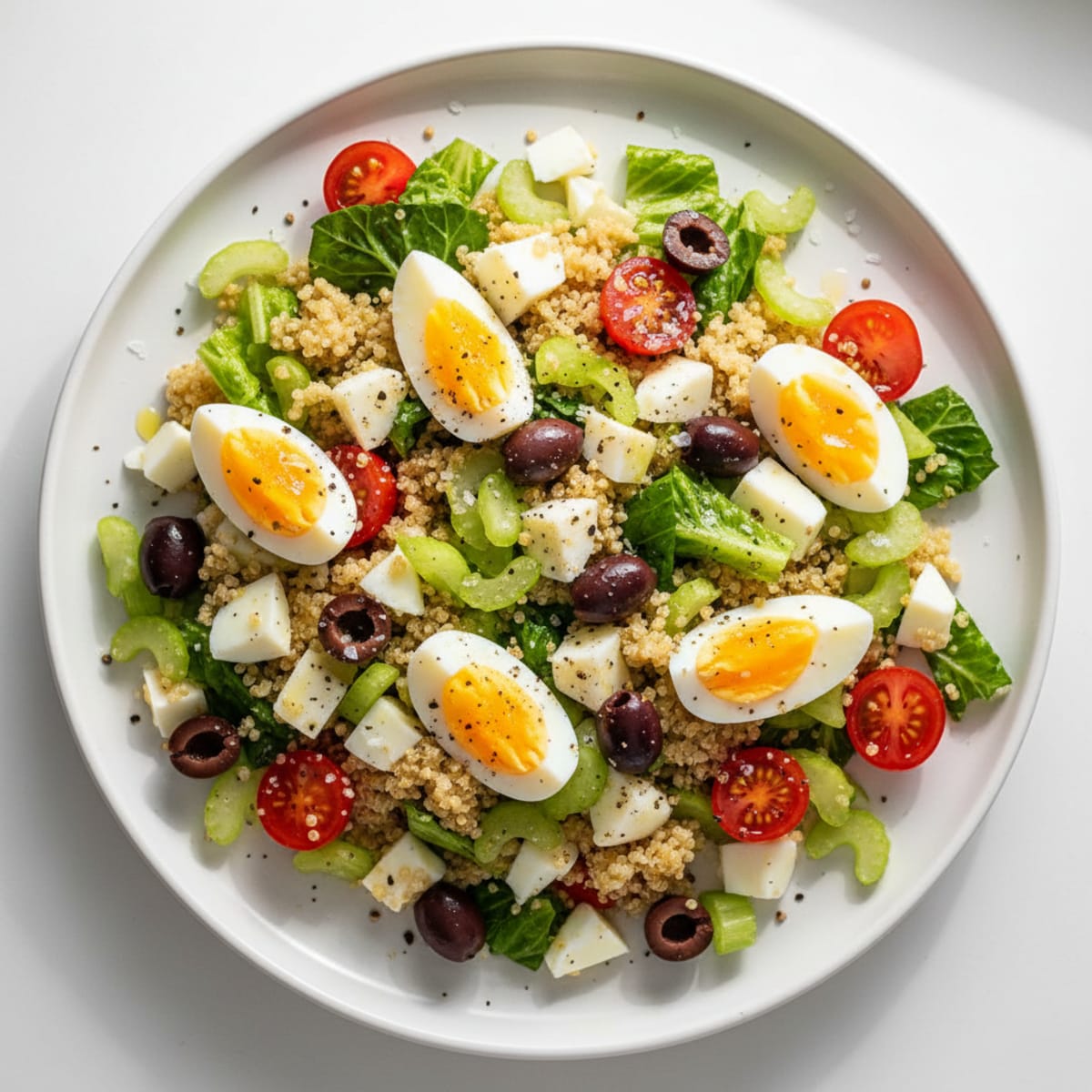 Quinoa Salad with Hard-Boiled Eggs