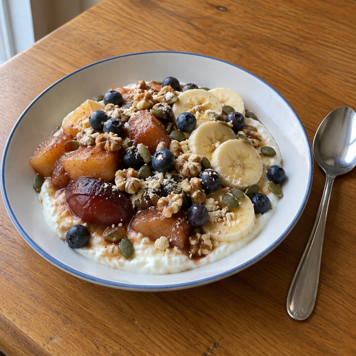 Greek yogurt with stewed fruit