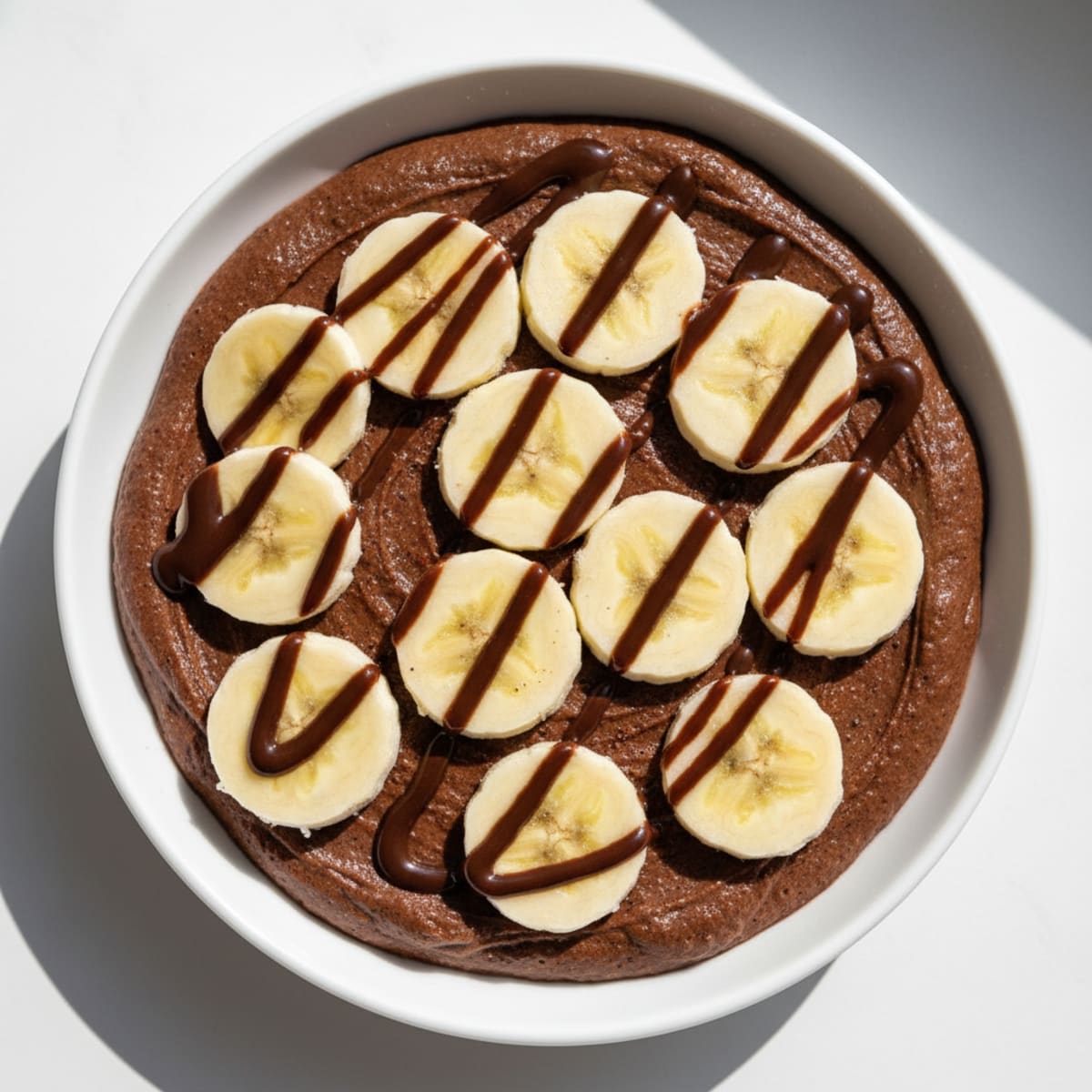 Silky Chocolate Protein Pudding with Sliced Bananas