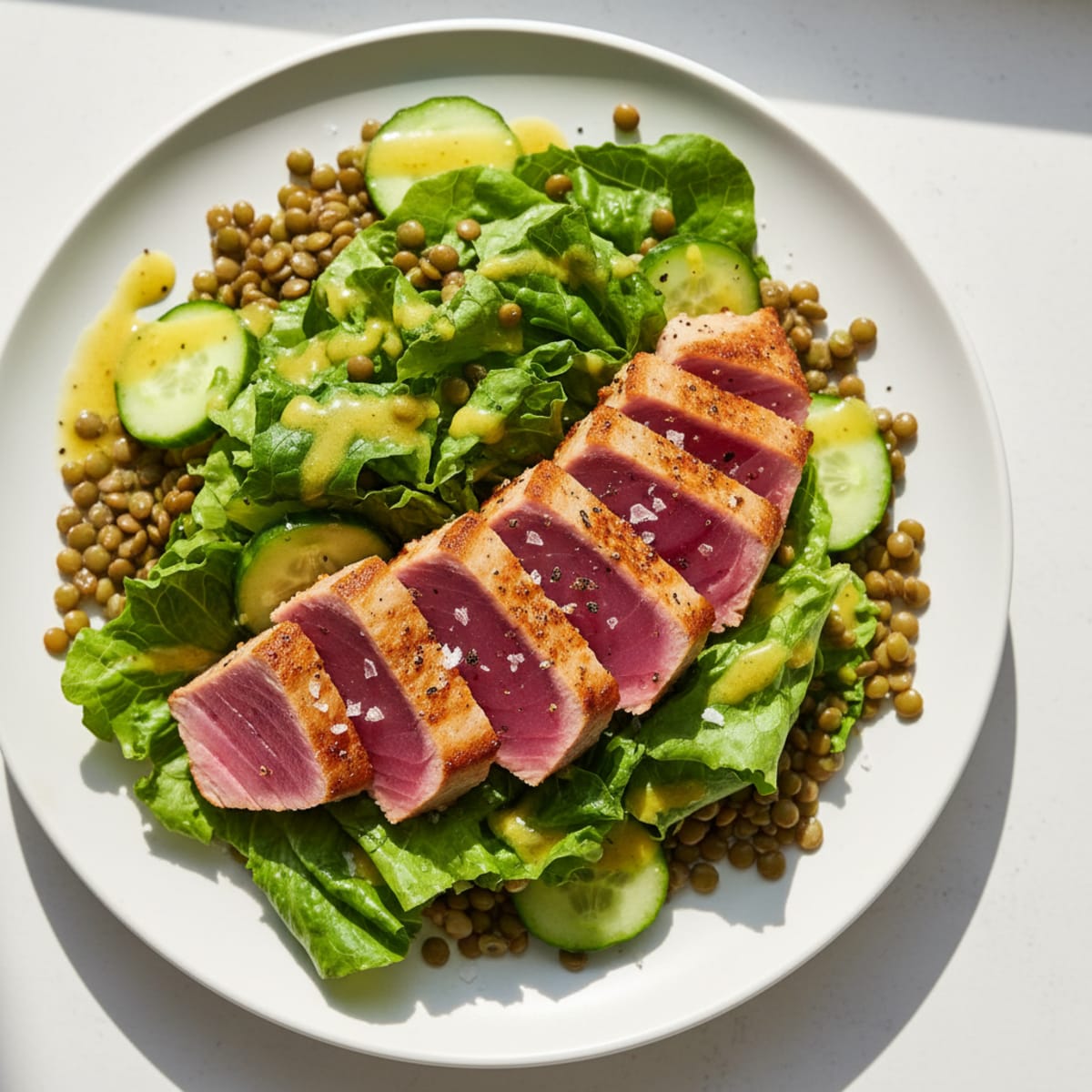 Seared Tuna and Lentil Salad