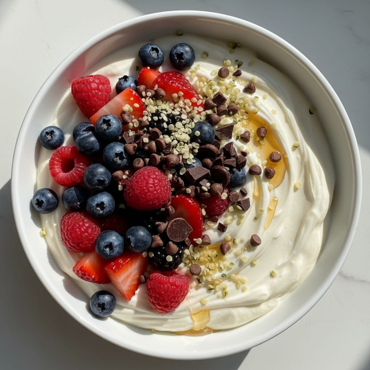 Greek Yogurt with Berries and Dark Chocolate