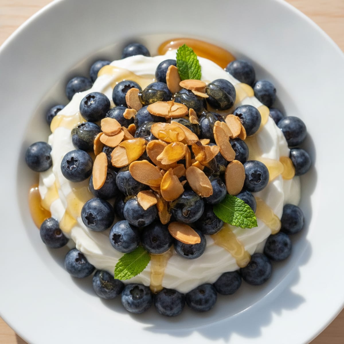 Greek Yogurt Parfait with Almonds and Berries