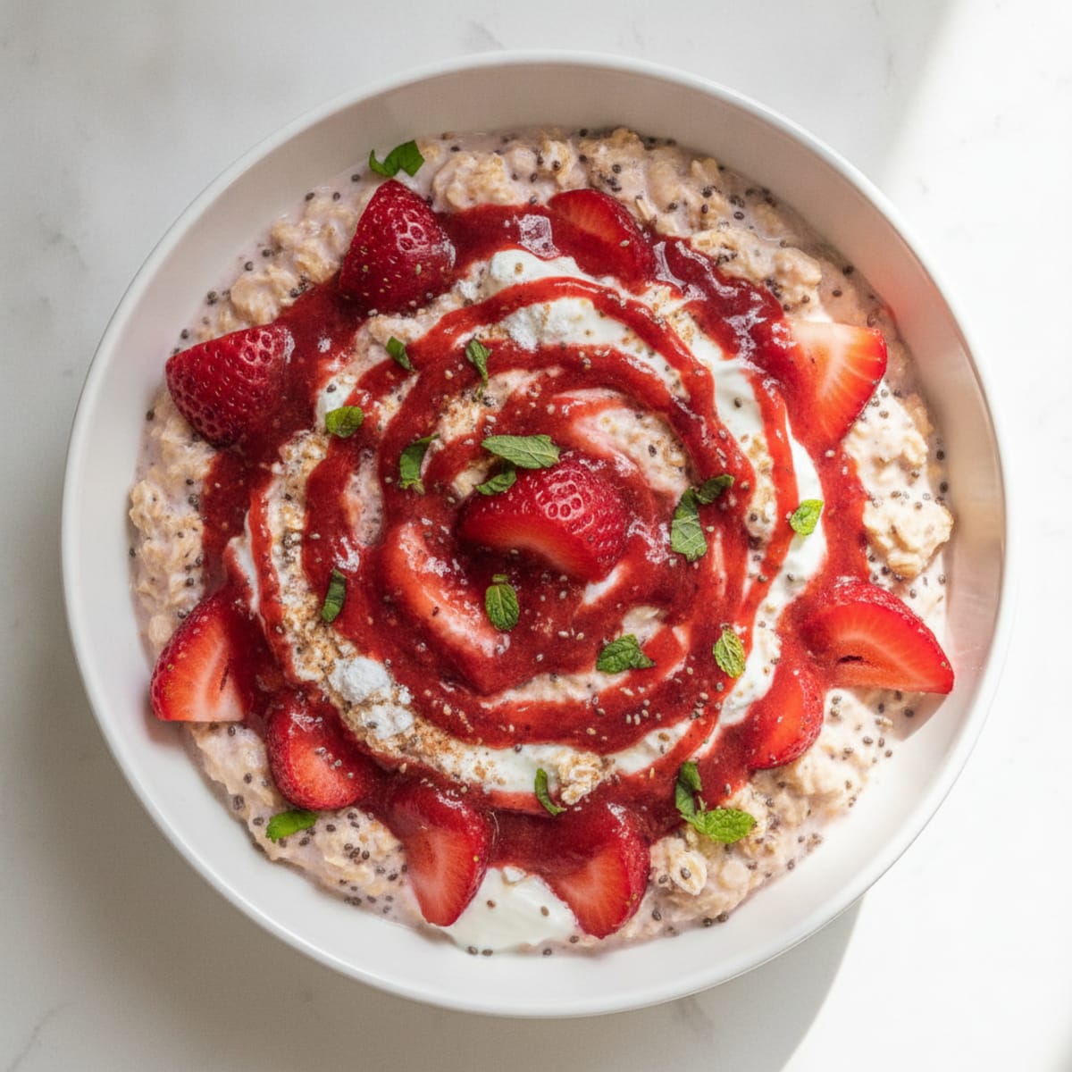 Strawberry Shortcake Overnight Oats