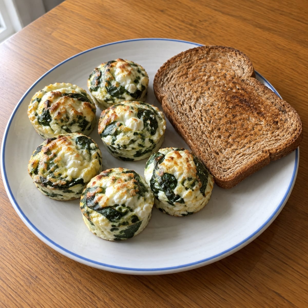 Spinach and cottage cheese egg bites