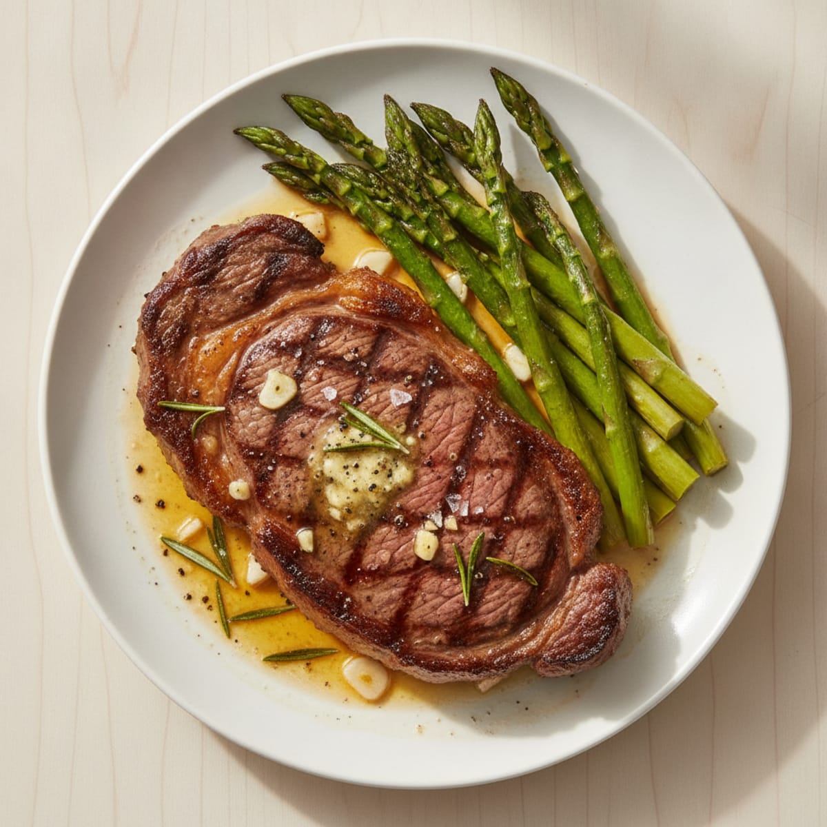 Pan-Seared Steak with Garlic Butter