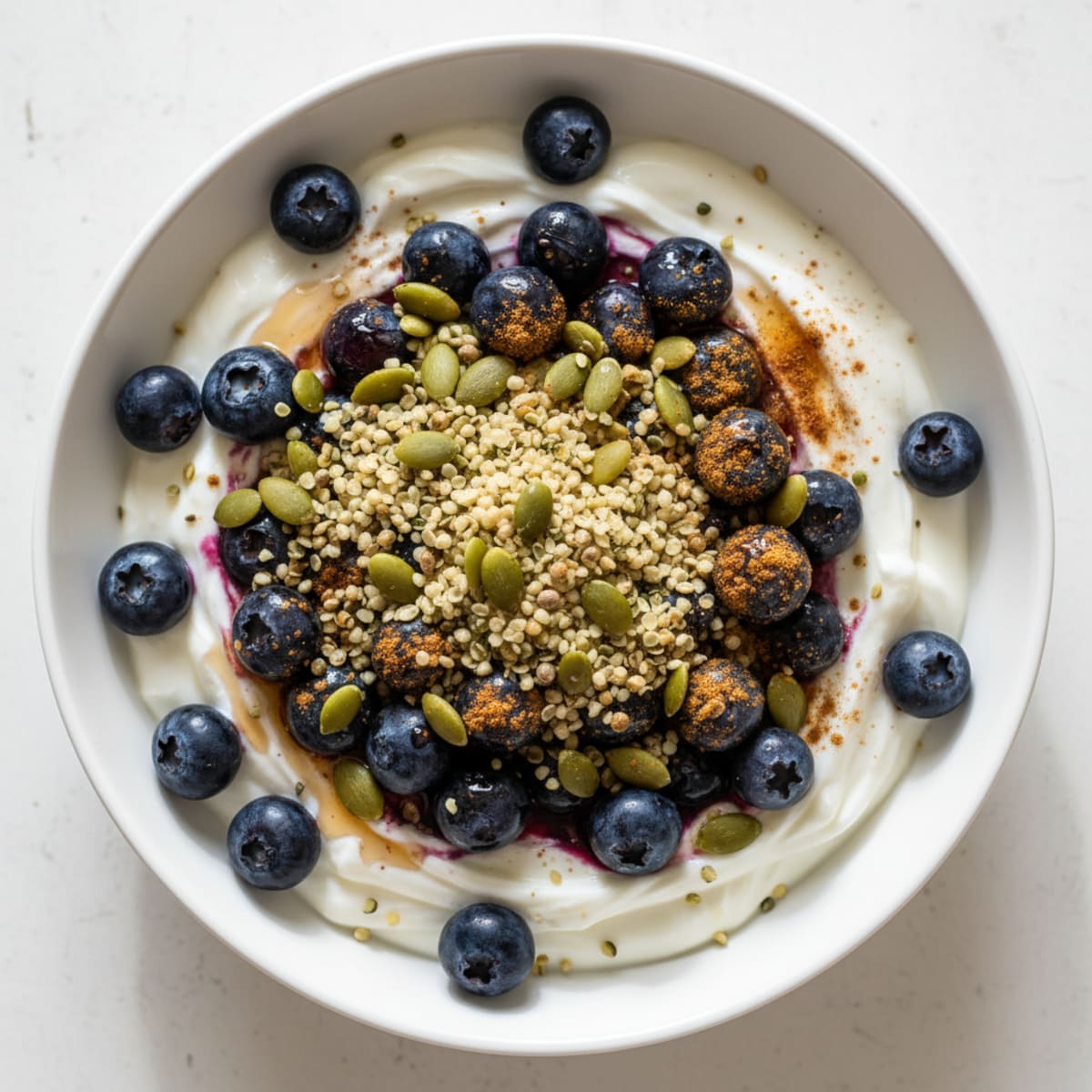 Blueberry Greek Yogurt Protein Bowl