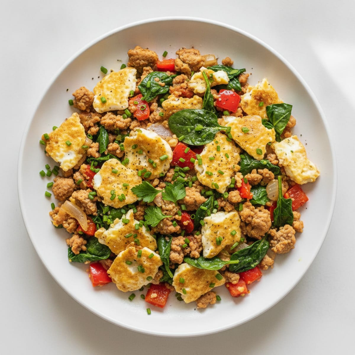 Hearty Morning Scramble with Fresh Herbs