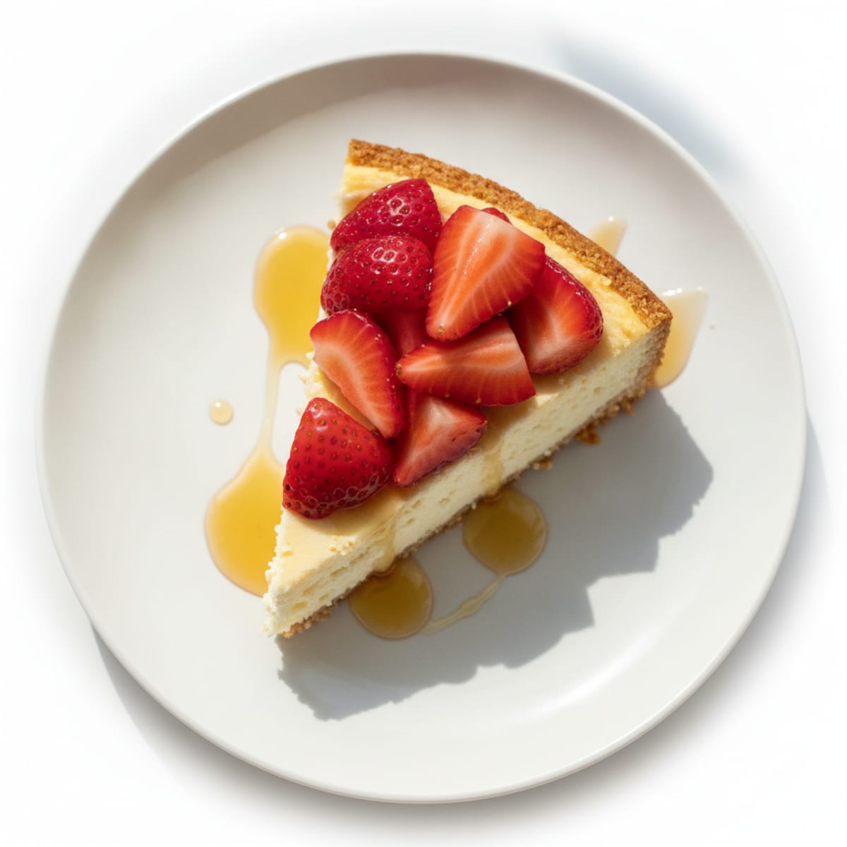 Cottage Cheese Strawberry Protein Cheesecake