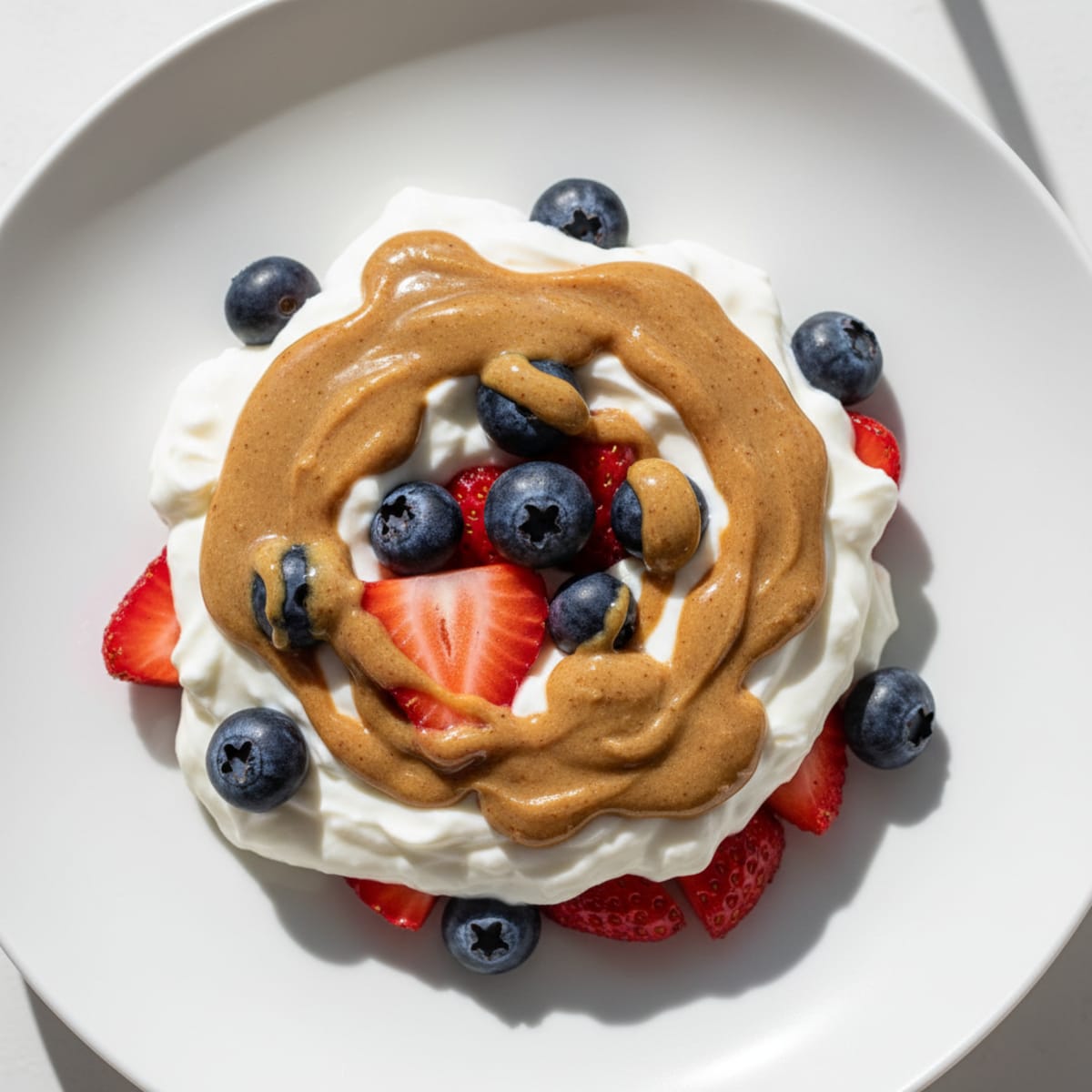 Greek Yogurt Protein Parfait with Berries and Almond Butter
