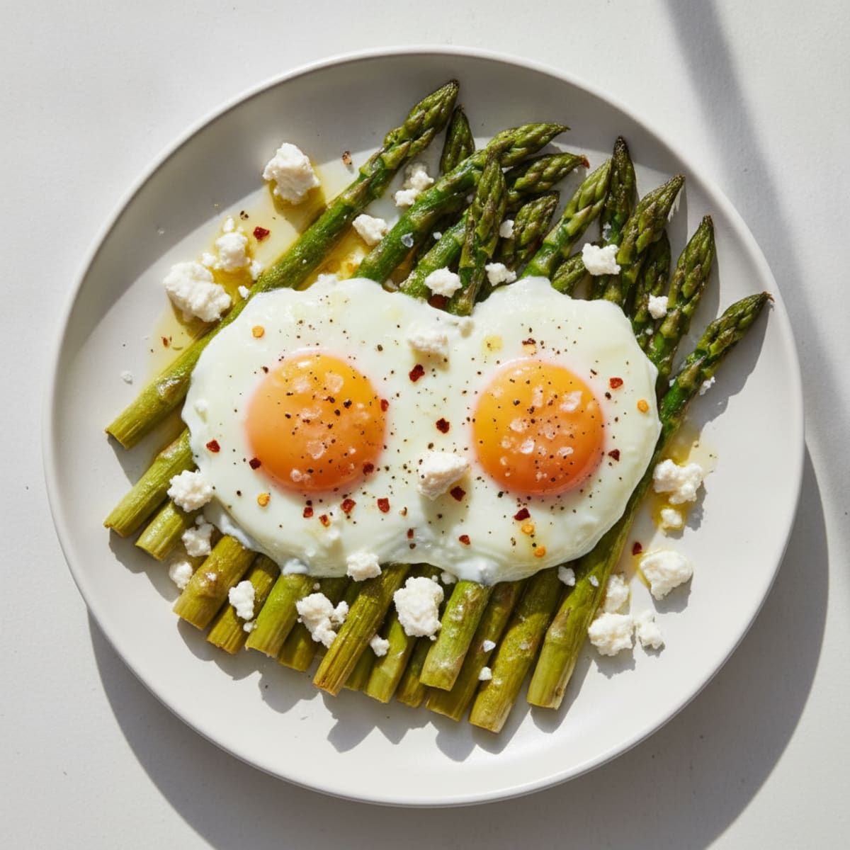 Baked Eggs with Roasted Asparagus