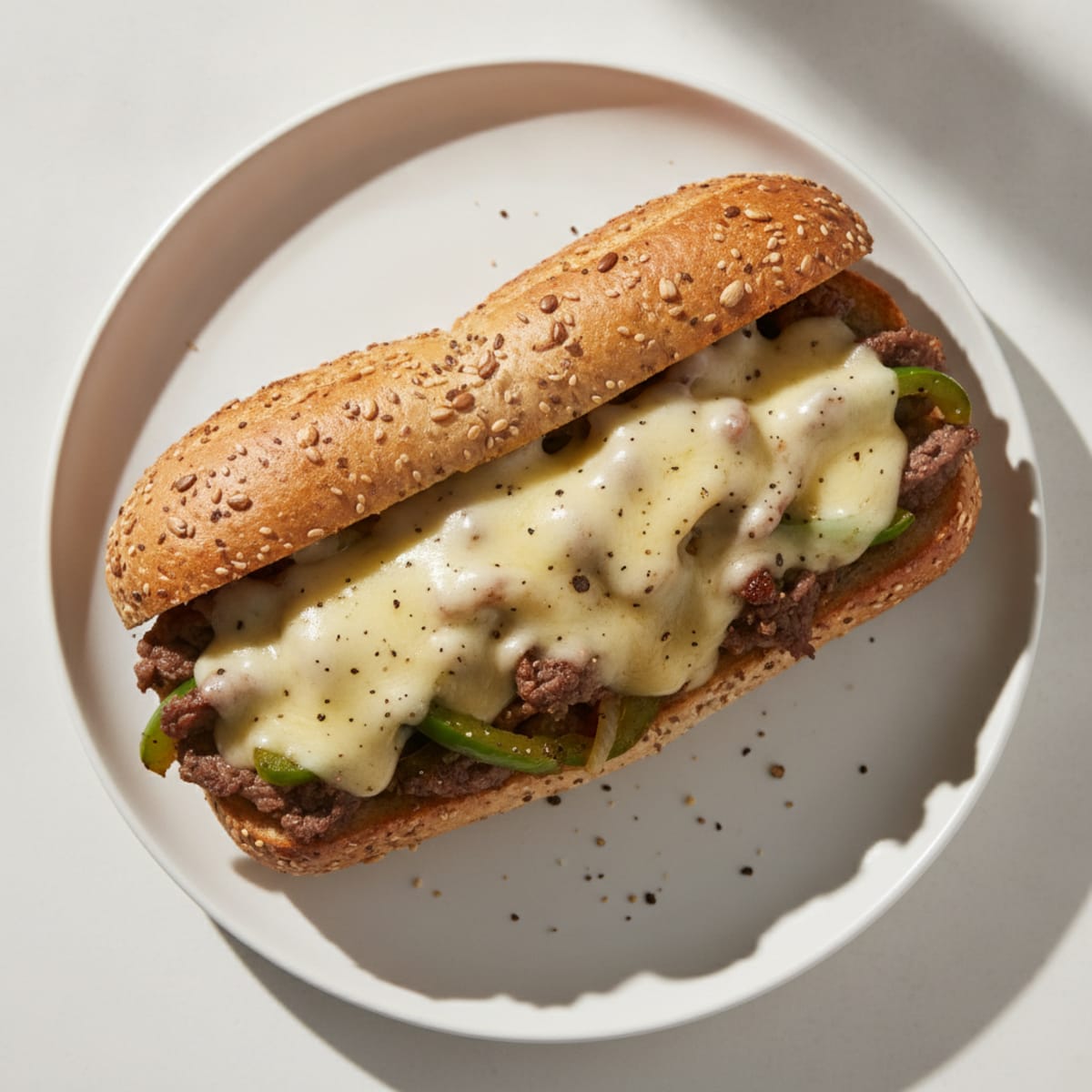 Classic Philly Cheesesteak Sandwich