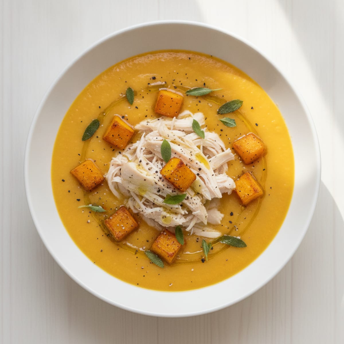 Roasted Butternut Squash and Sage Soup