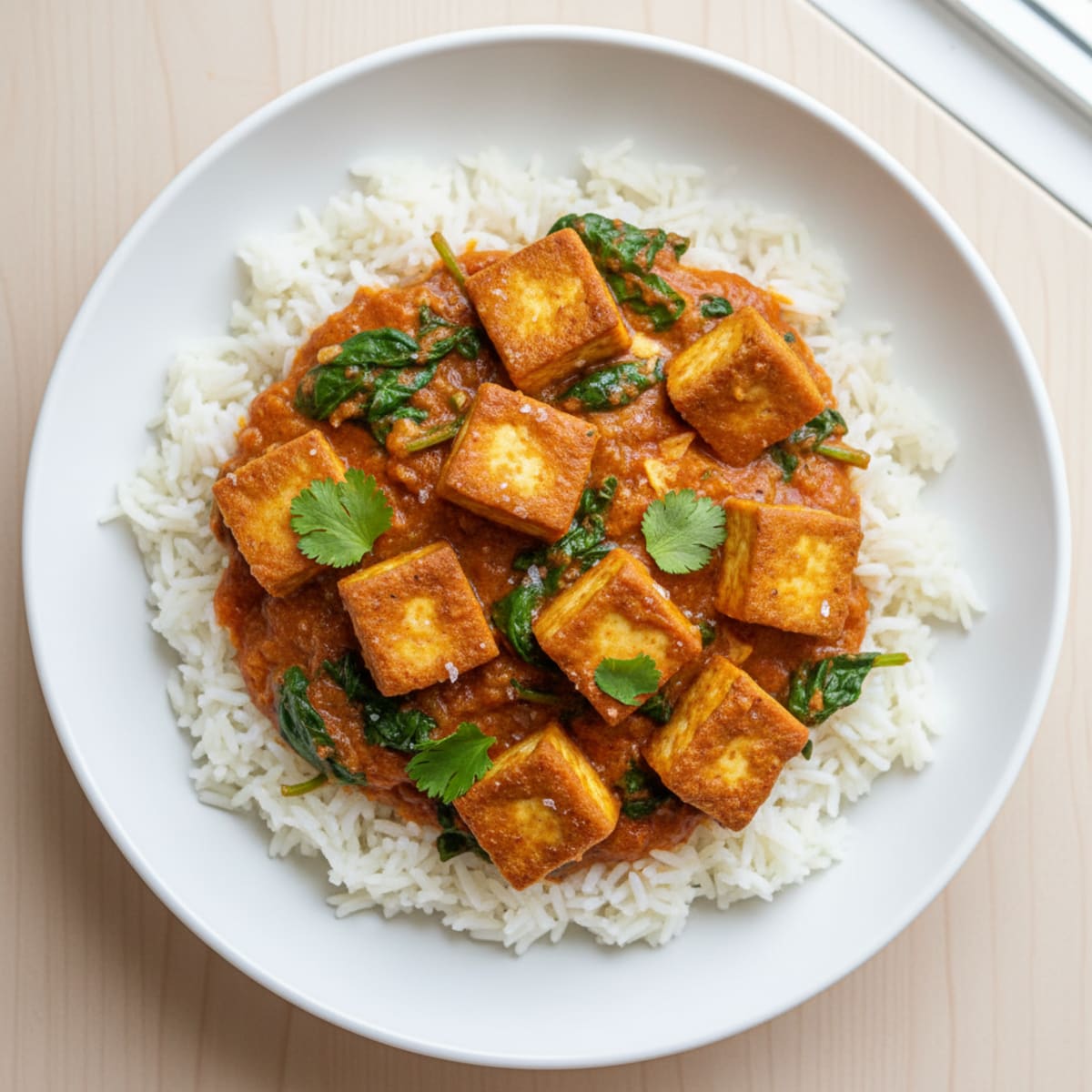 Coconut Tofu Curry with Basmati Rice