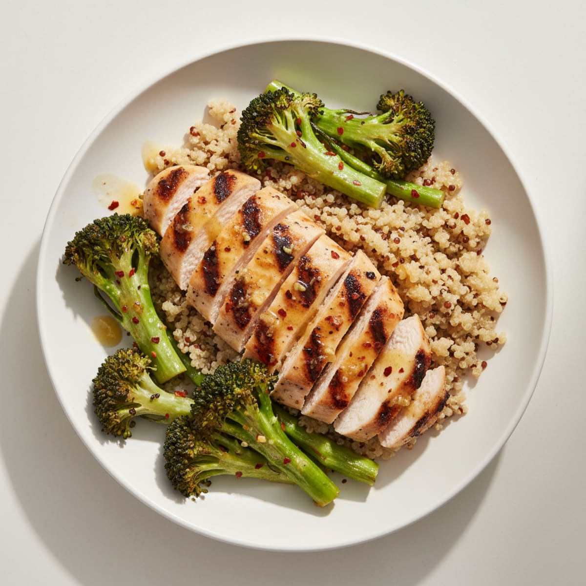 Grilled Chicken and Quinoa Power Bowl with Roasted Broccoli
