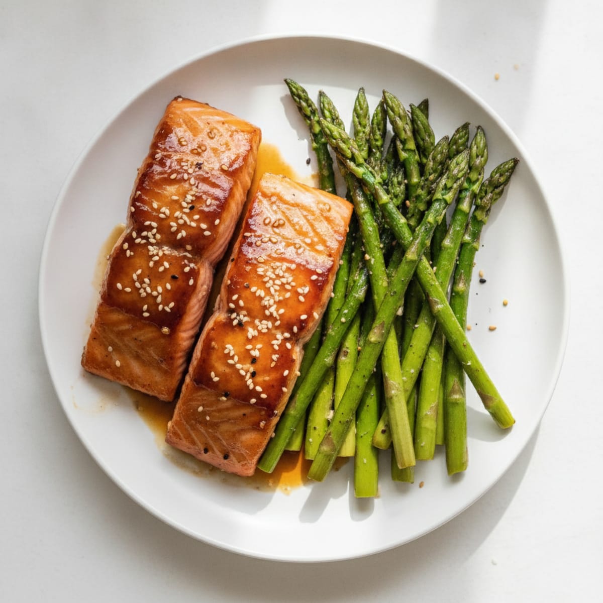 Teriyaki Glazed Salmon with Asparagus