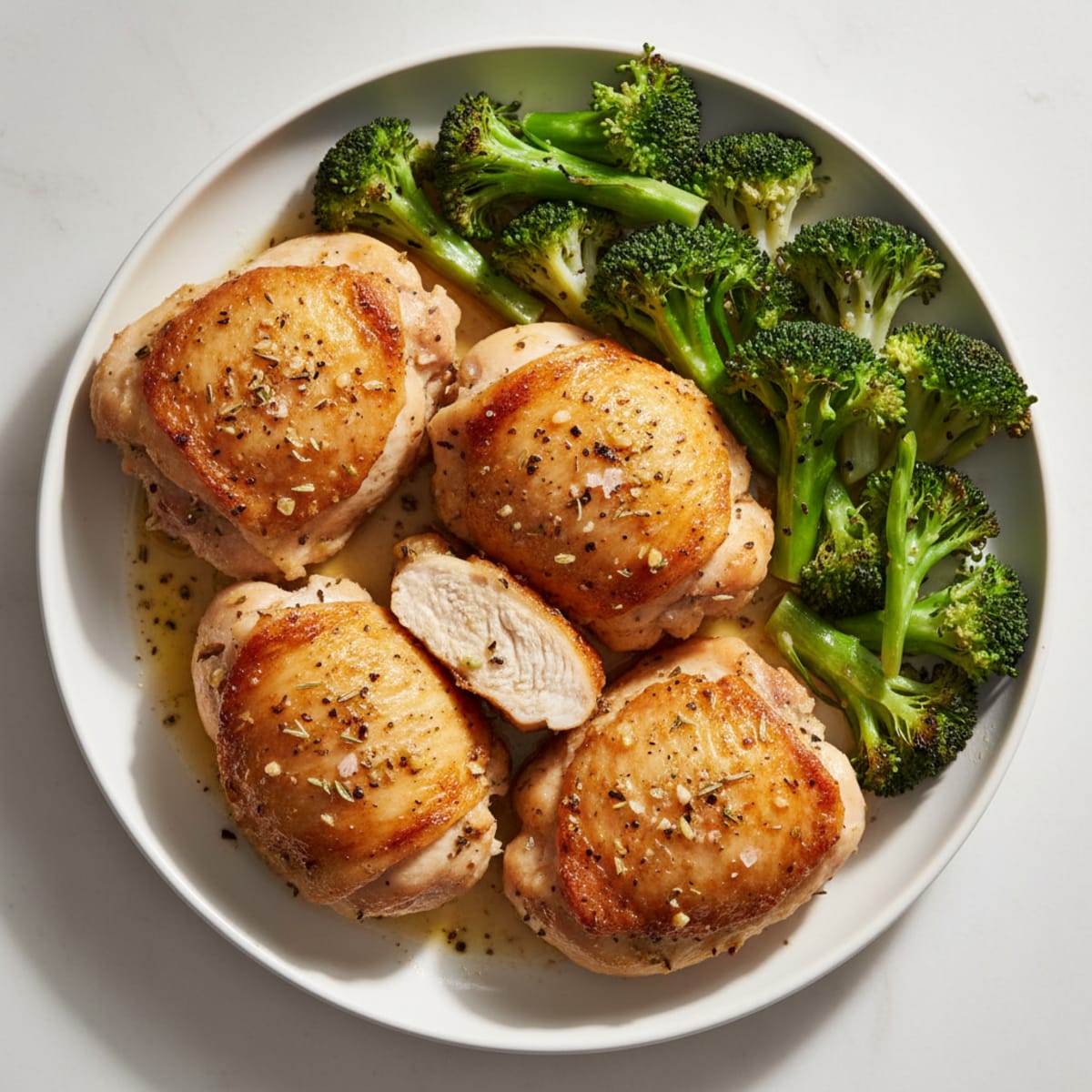 Garlic Herb Roasted Chicken Thighs