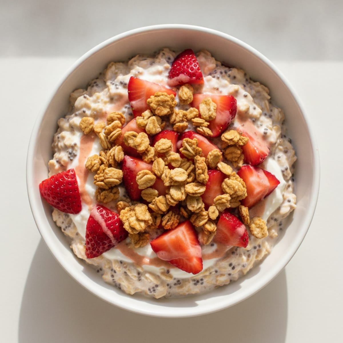 Strawberry Greek Yogurt Overnight Oats