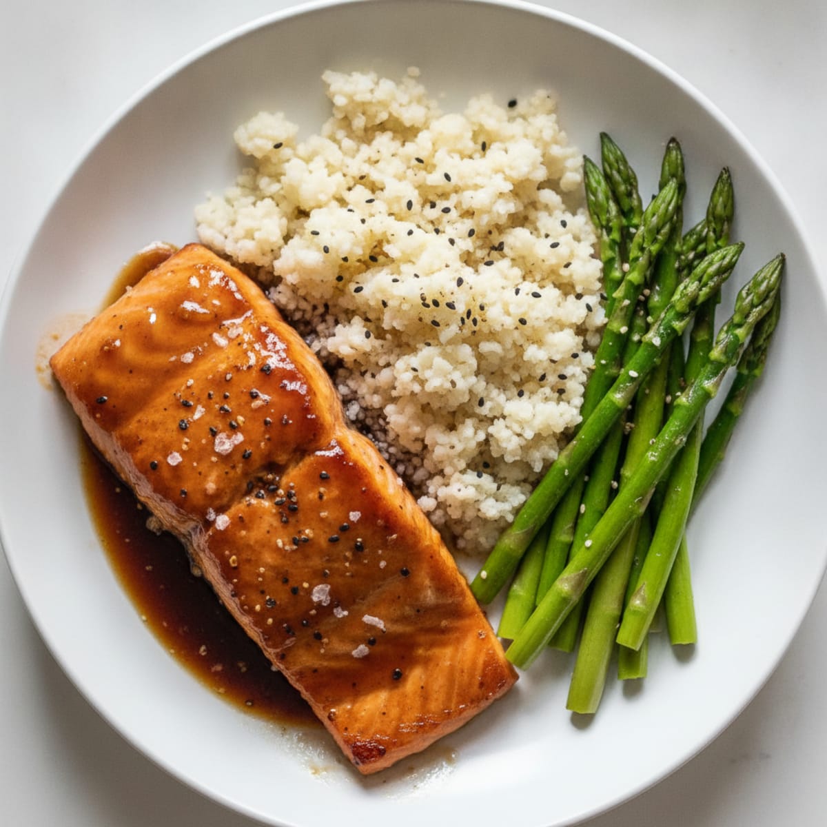 Teriyaki Glazed Salmon with Asparagus