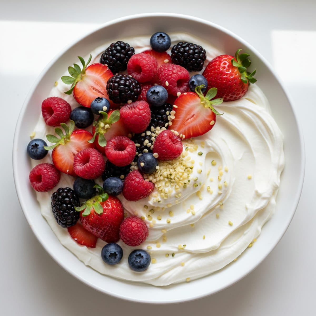 Creamy Greek Yogurt Protein Pudding with Mixed Berries