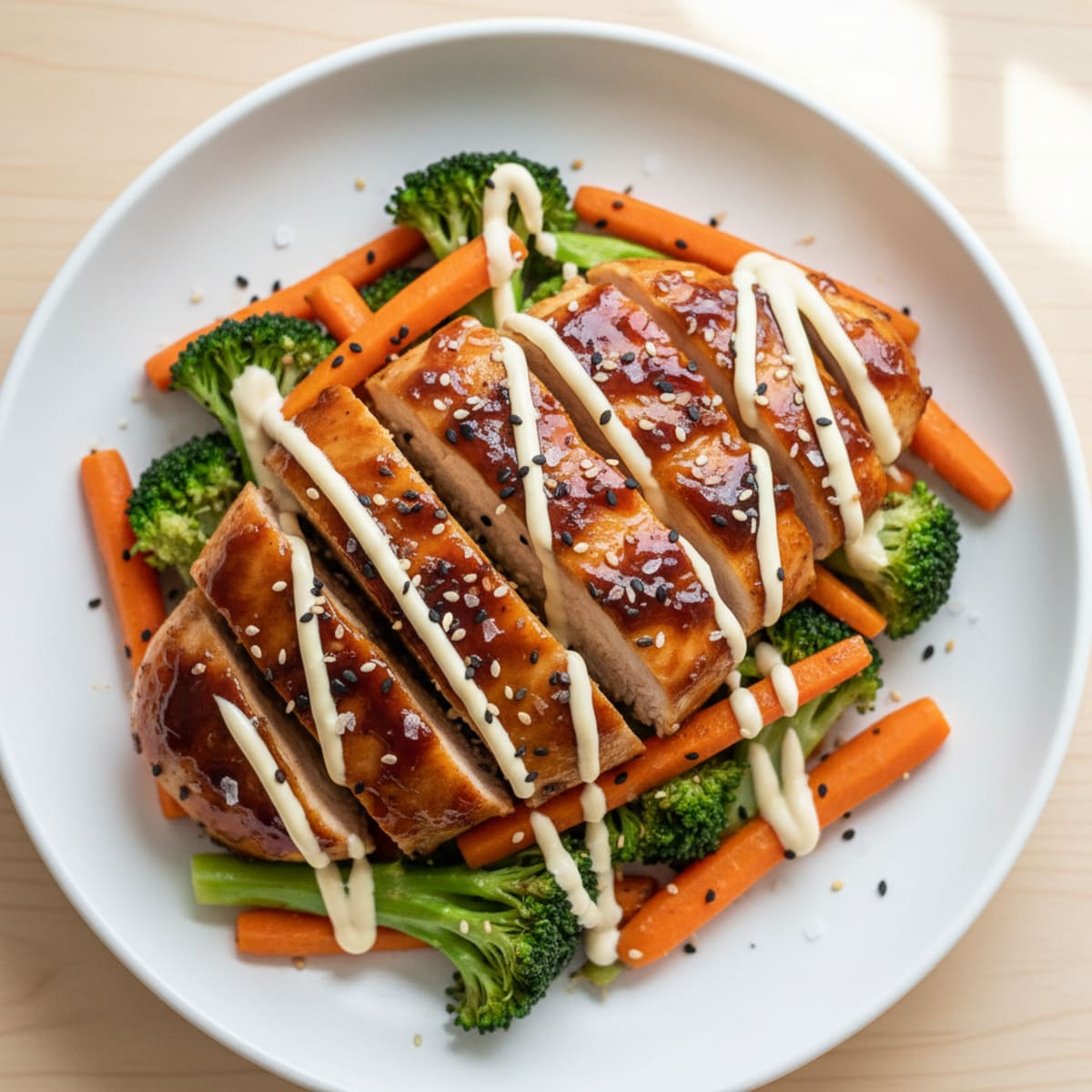 Teriyaki Chicken with Creamy Mayo Drizzle
